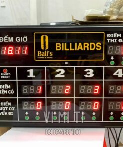 the electronic board displays the score