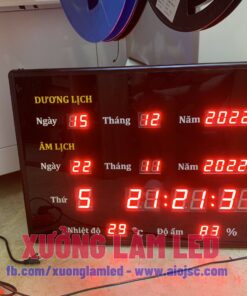 Đồng hồ điện tử treo tường LED 61 lap rap dong ho led dien tu van nien