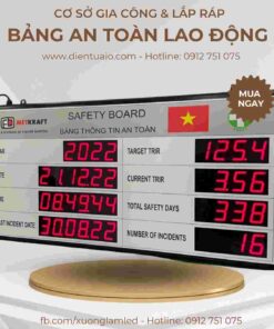 Màn hình điện tử quản lý năng suất 81 bang an toan lao dong