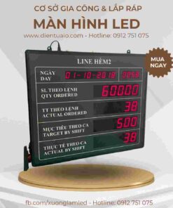 Màn hình điện tử thông báo kế hoạch sản xuất 57 bang den hien thi san xuat
